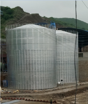 会东粮食钢板仓的安装全过程不用热焊接